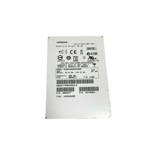 0B26577 - Hitachi 200GB 2.5 inch MLC 6Gb/s SAS Solid State Drive