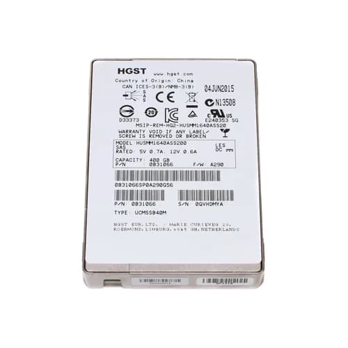 0B31066 - HGST 400GB Ultrastar SSD1600MM 2.5 inch MLC 12Gb/s SAS SSD