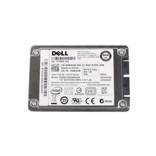0RXH8 - Dell 800GB 1.8 inch MLC 6Gb/s SATA Solid State Drive
