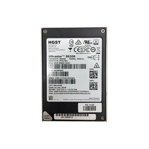 0TS1381 - HGST 800GB Ultrastar SS200 2.5 inch MLC 12Gb/s SAS SSD