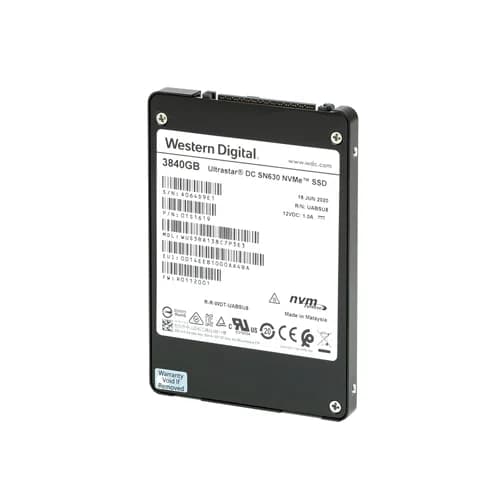 0TS1619 - WD 3.84TB Ultrastar DC SN630 2.5in TLC 22000Mb/s PCIe SSD
