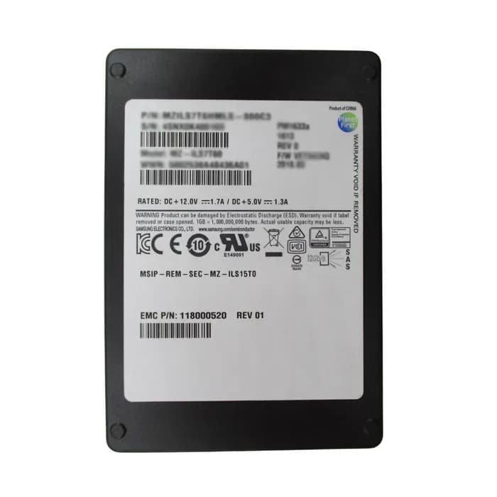 118000520 - EMC 7.68TB SAS SFF 2.5" Solid State Drive