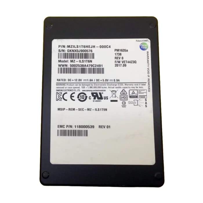 118000539 - EMC 1.6TB SAS SFF 2.5" Solid State Drive