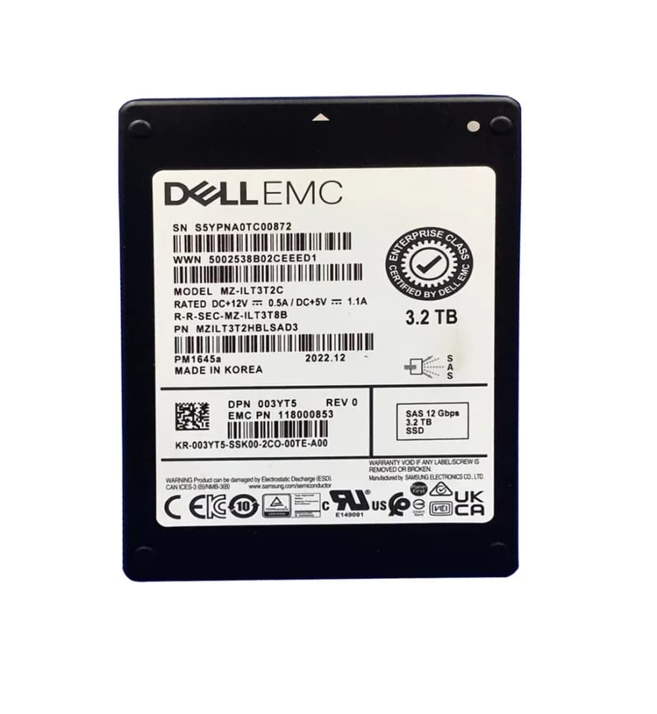 118000853 - EMC PM1645A 3.2TB SAS SFF 2.5" Solid State Drive