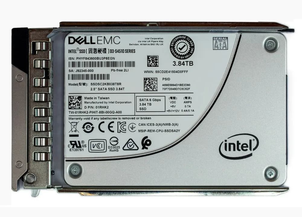 1RHK2 - Dell 3.84TB SATA Triple-Level Cell SFF 2.5" Solid State Drive