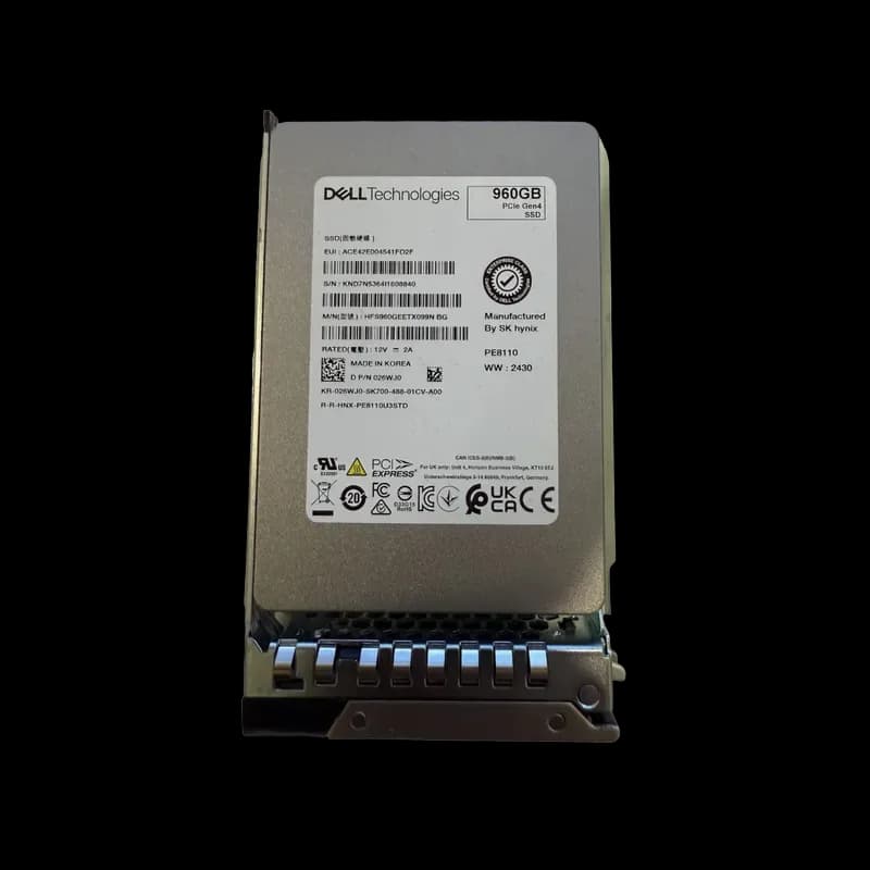 26WJ0 - Dell 960GB PCI Express NVMe TLC 2.5" Solid State Drive
