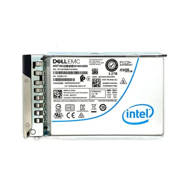 2CN1T - Dell 3.2TB PCI Express NVMe TLC 2.5" Solid State Drive