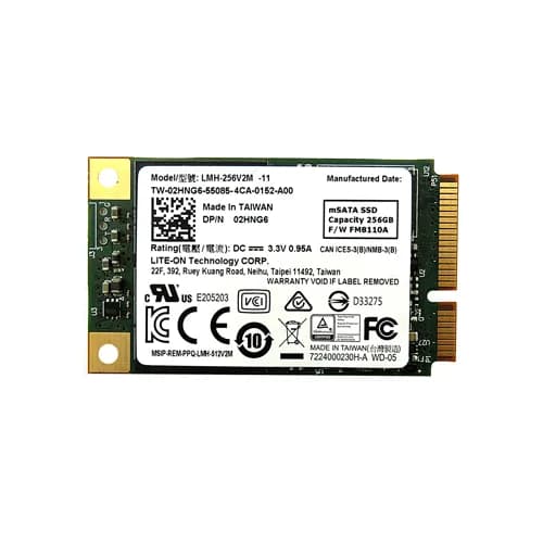 2HNG6 - Dell 256GB Multi-Level Cell SATA 6Gb/s mSATA Solid State Drive
