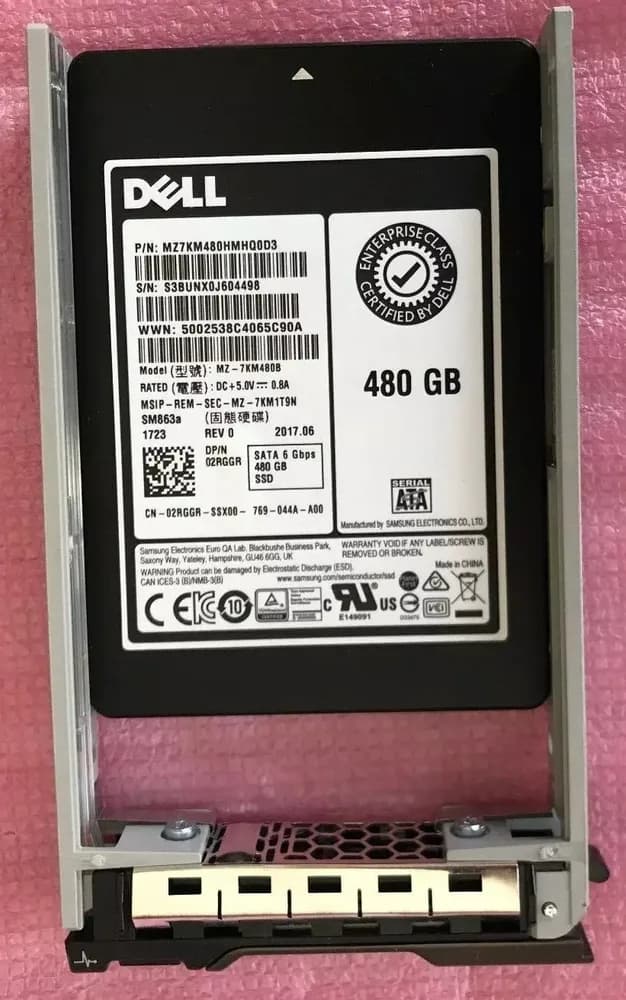 2RGGR - Dell 480GB SATA Multi-Level Cell SFF 2.5" Solid State Drive