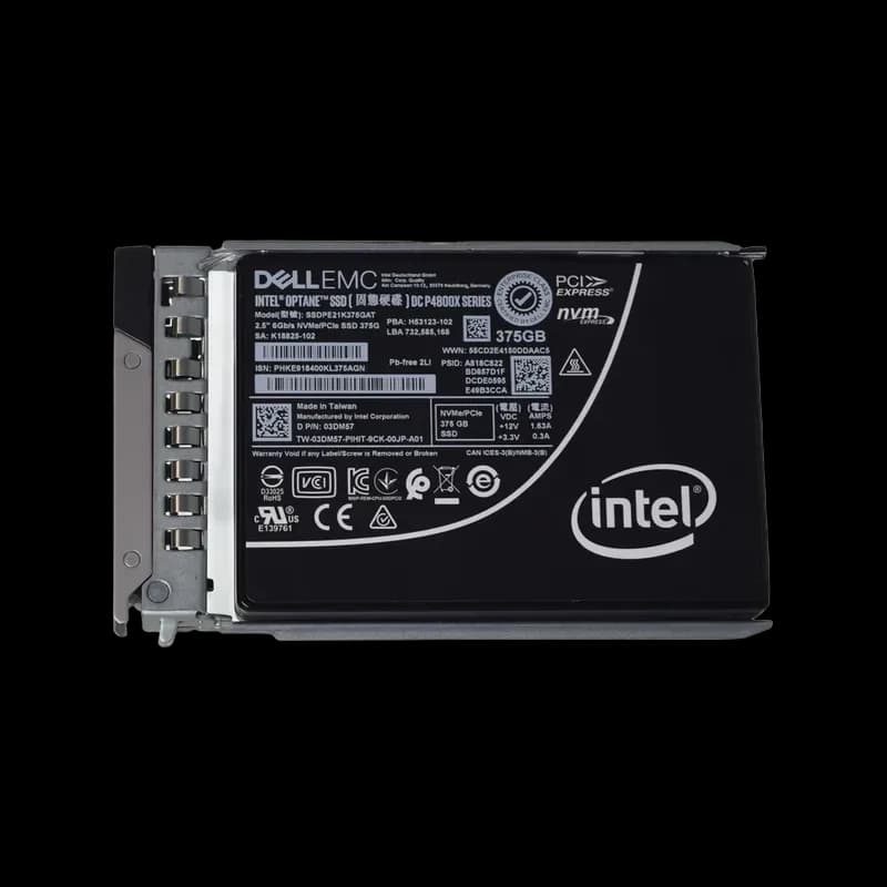 3DM57 - Dell 375GB PCI Express NVMe 3D XPoint U.2 2.5" SSD