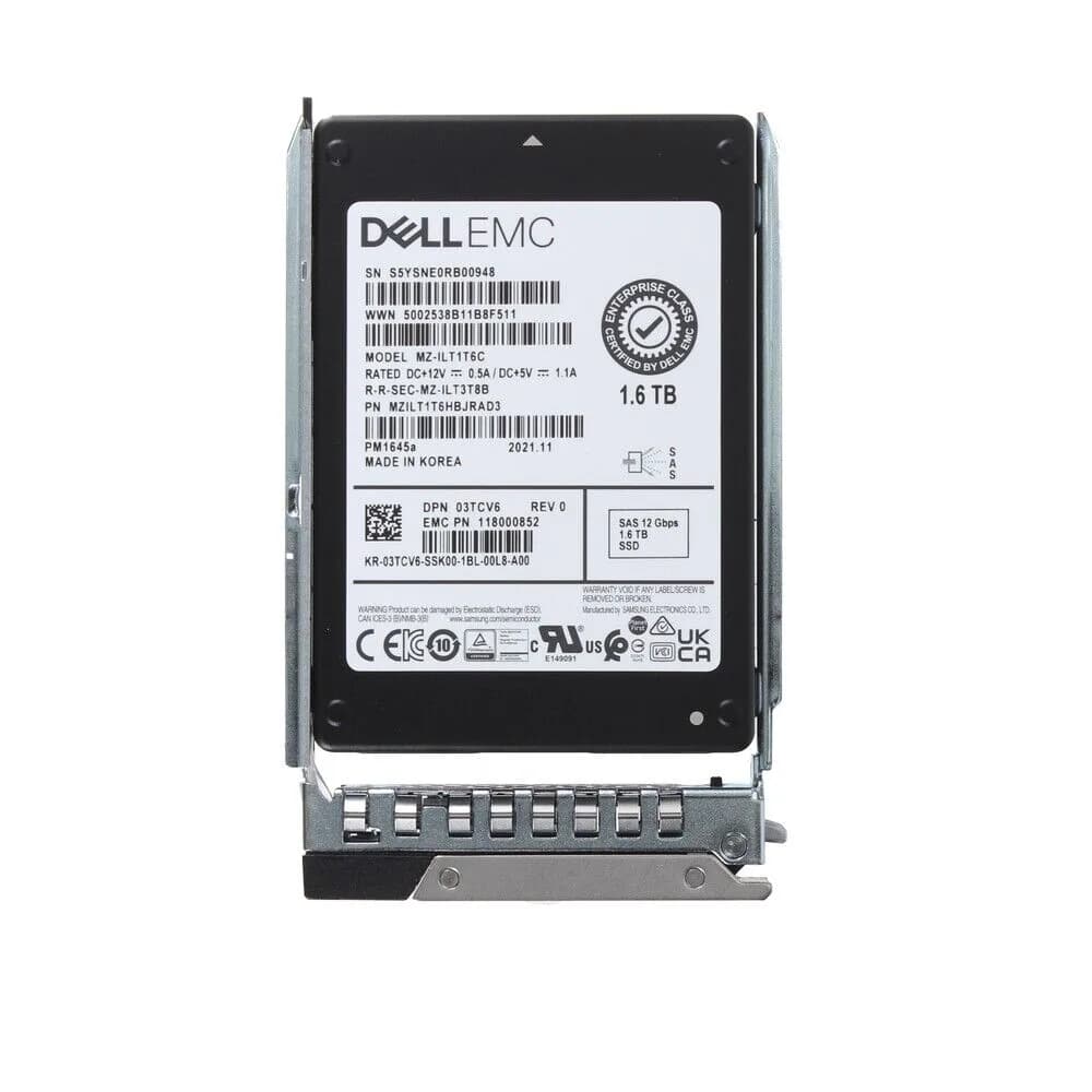 3TCV6 - Dell 1.6TB SAS Triple-Level Cell SFF 2.5" Solid State Drive