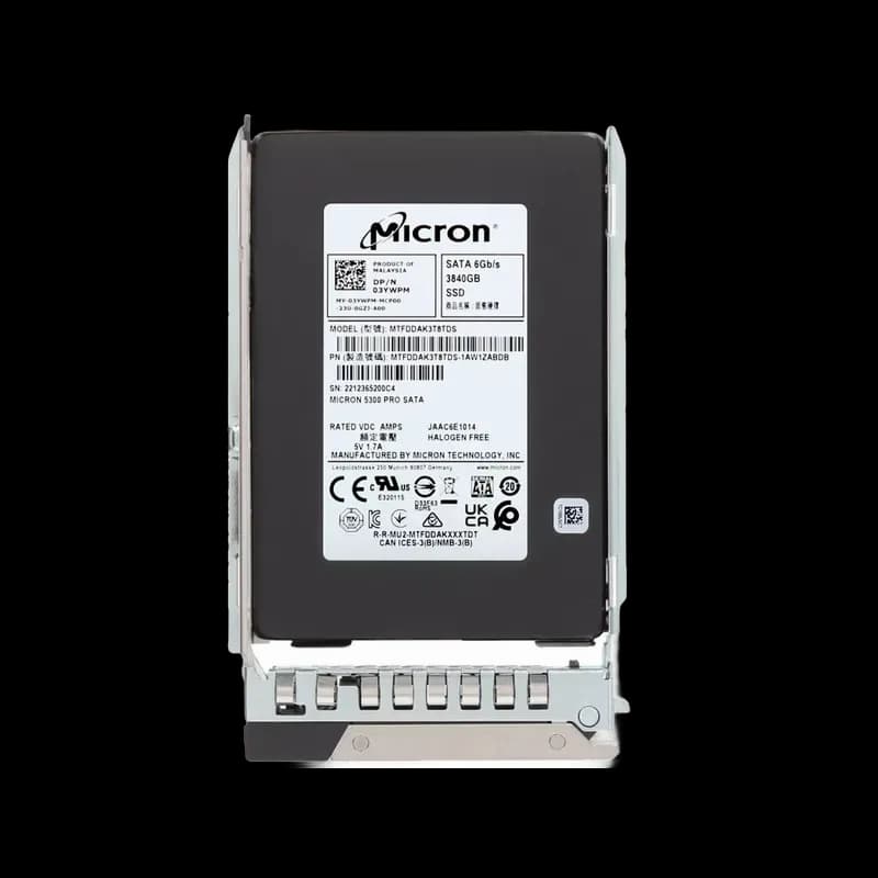 3YWPM - Dell 3.84TB SATA Triple-Level Cell SFF 2.5" Solid State Drive