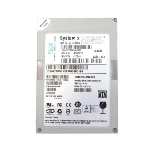 43W7617 - IBM 15.8GB 2.5 inch 1.5Gb/s SATA Solid State Drive
