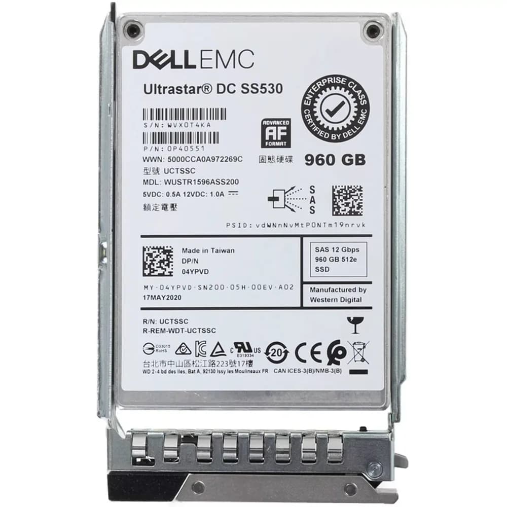 4YPVD - Dell 960GB SAS Triple-Level Cell SFF 2.5" Solid State Drive