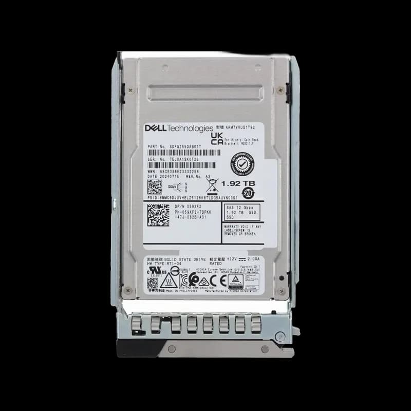 59XF2 - Dell 1.92TB SAS Triple-Level Cell SFF 2.5" Solid State Drive