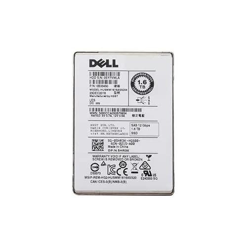 5HR3X - Dell 1.6TB SAS Multi-Level Cell SFF 2.5" Solid State Drive