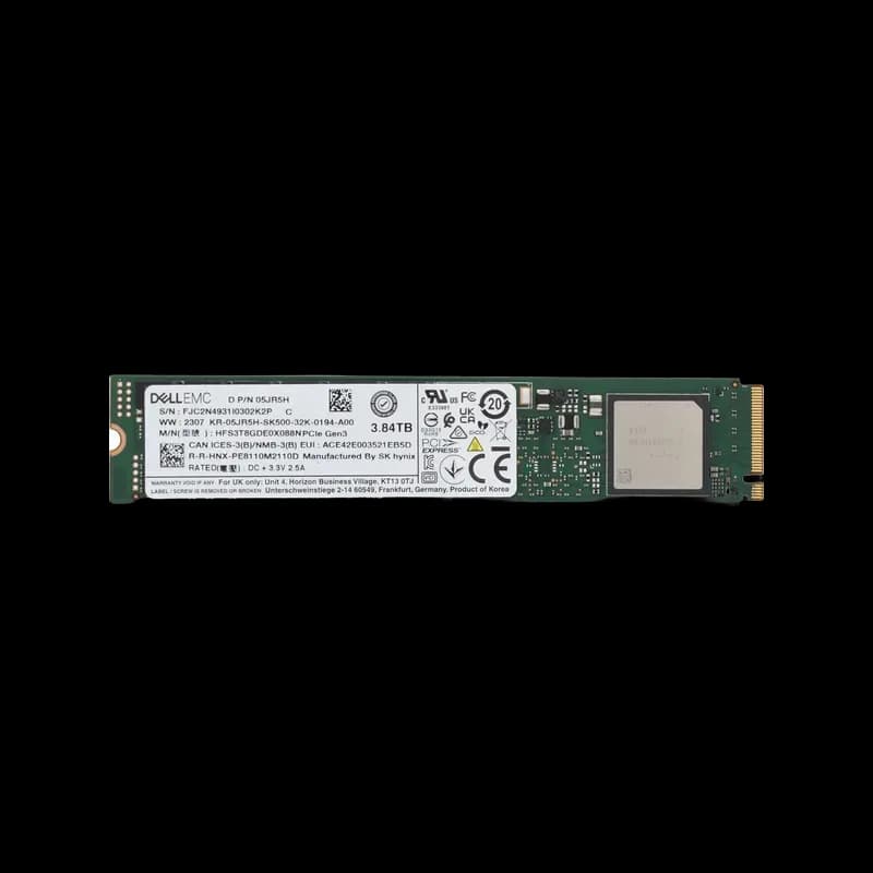 5JR5H - Dell 3.84TB PCI Express NVMe MLC M.2 22110 Solid State Drive