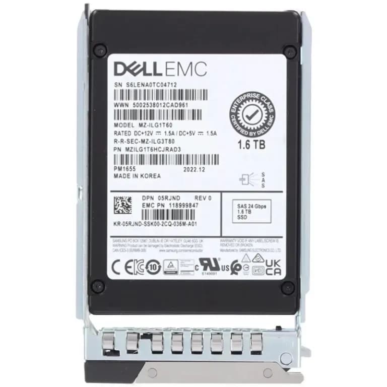 5RJND - Dell 1.6TB SAS Triple-Level Cell SFF 2.5" Solid State Drive