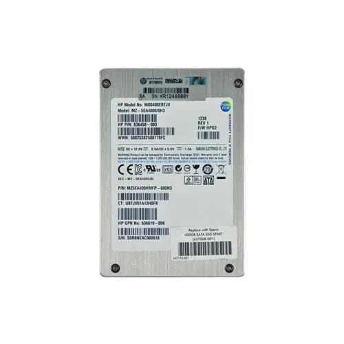 636619-006 - HP 400GB SATA 3Gb/s 2.5-inch MLC Solid State Drive