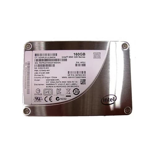 667602-003 - HP 160GB SATA 3Gb/s 2.5-inch Solid State Drive
