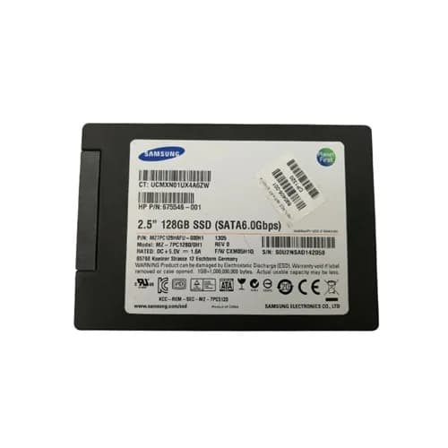 675546-001 - HP 128GB 2.5 inch MLC 6Gb/s SATA Solid State Drive