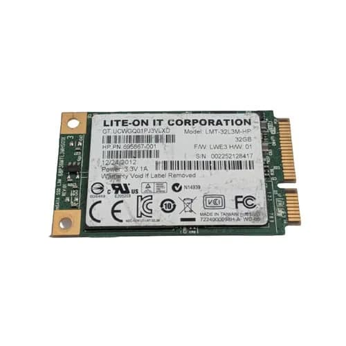 695867-001 - HP 32GB 2.5 inch MLC 6Gb/s mSATA Solid State Drive