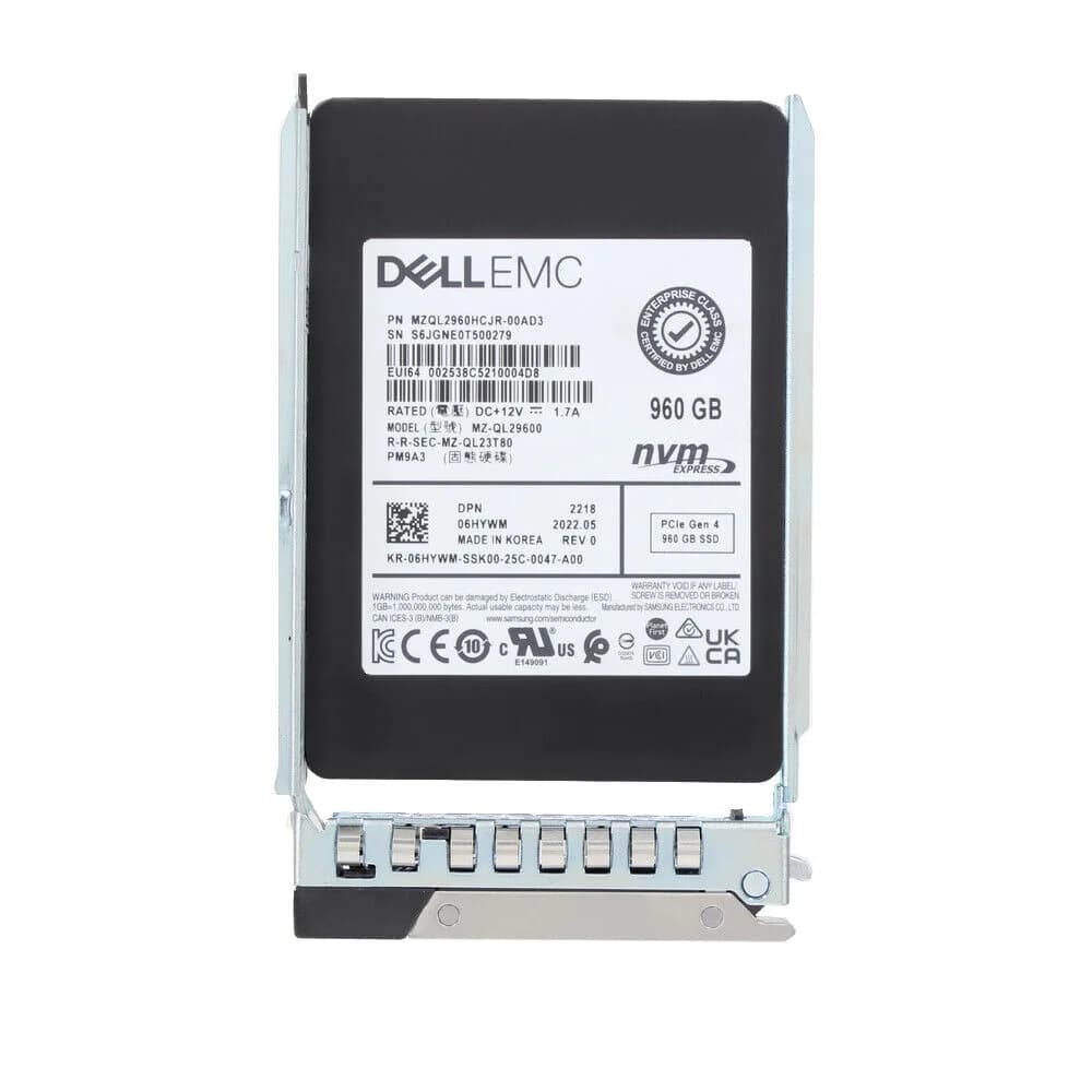 6HYWM - Dell 960GB PCI Express NVMe TLC 2.5" Solid State Drive
