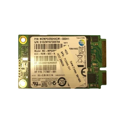 702866-001 - HP 256GB MLC SATA 6Gb/s mSATA Solid State Drive