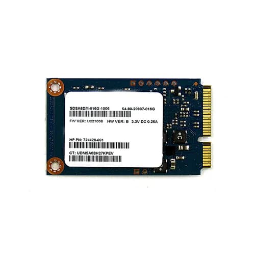 724426-001 - HP 16GB Multi level Cell mSATA Solid State Drive