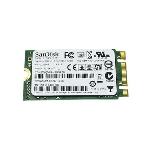727242-001 - HP 32GB M.2 MLC 6Gb/s SATA Solid State Drive