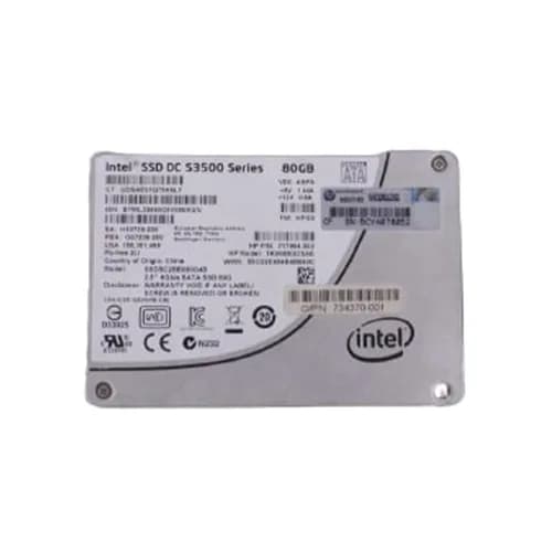 734370-001 - HP 80GB Value 2.5 inch MLC 6Gb/s SATA SSD