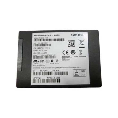 739242-001 - HP 256GB 2.5 inch MLC 6Gb/s SATA Solid State Drive