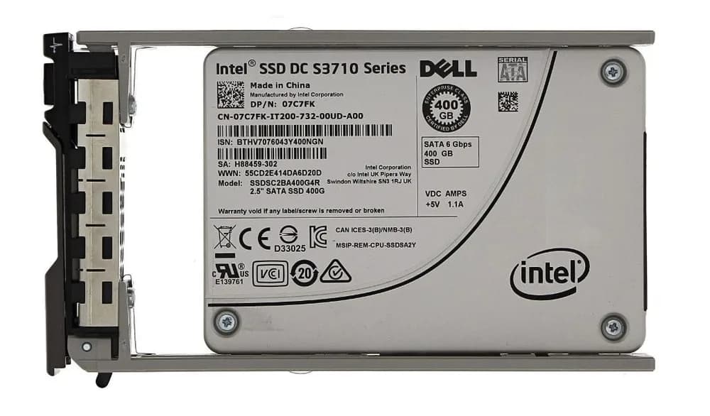 7C7FK - Dell 400GB 2.5 inch MLC 6Gb/s SATA Solid State Drive