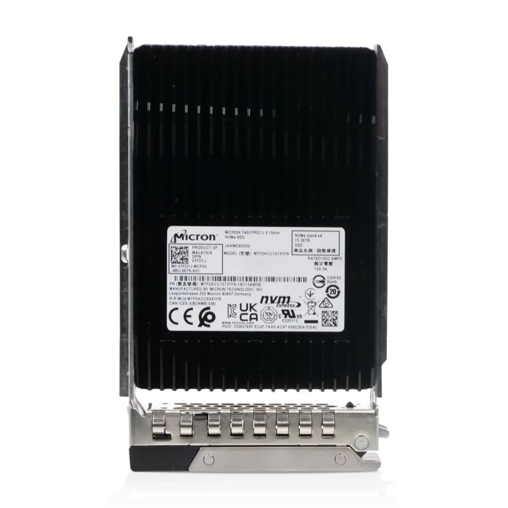 Dell 7FD1J 15.36TB U.3 NVMe SSD