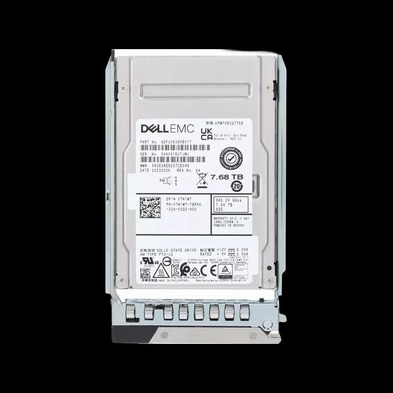 7N1WT - Dell 7.68TB SAS Triple-Level Cell SFF 2.5" Solid State Drive