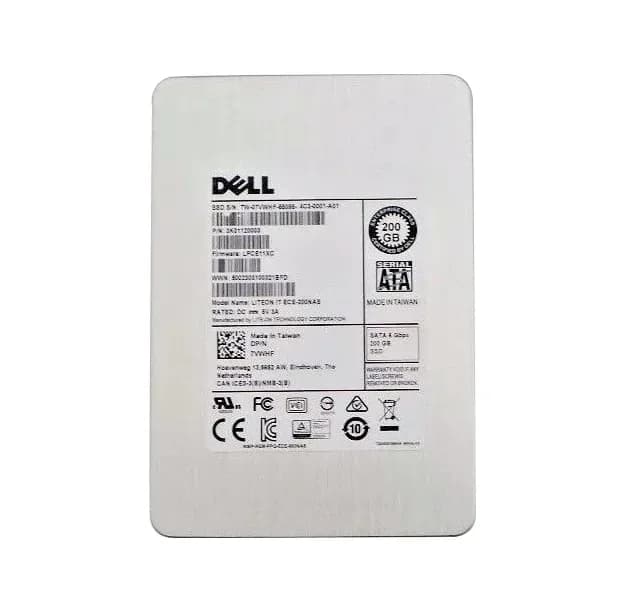 7VWHF - Dell 200GB 2.5 inch MLC 6Gb/s SATA Solid State Drive