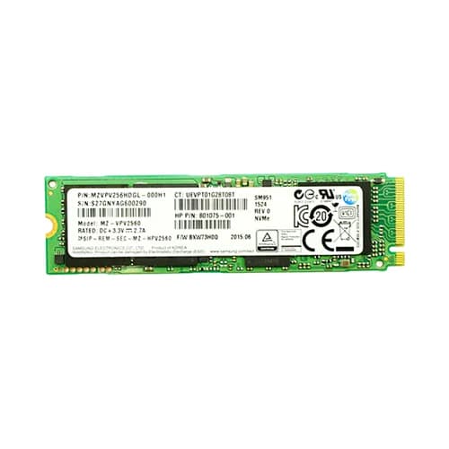801075-001 - HP 256GB PCIe ((NVMe)) M.2 2280 SSD