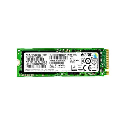 801075-002 - HP 256GB TLC PCIe NVMe 3.0 x4 M.2 2280 SSD
