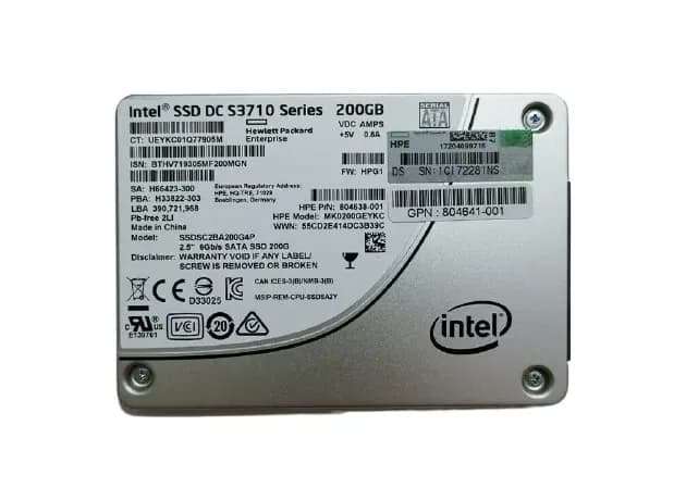 804638-001 - HP 200GB 2.5 inch MLC 6Gb/s SATA Solid State Drive
