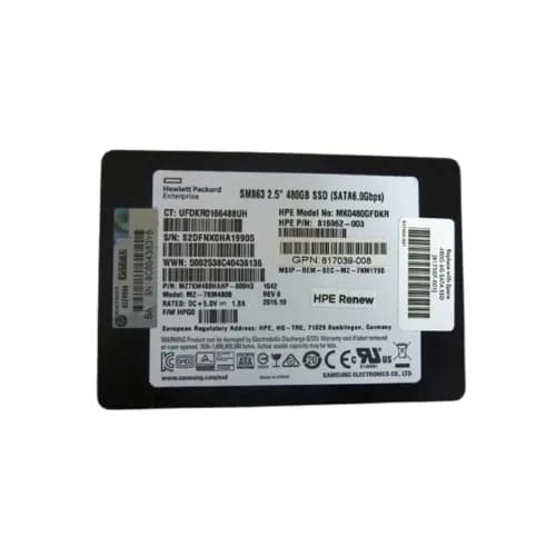 817107-001 - HP 480GB 2.5 inch MLC 6Gb/s SATA Solid State Drive