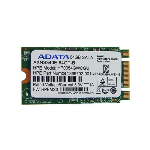 866702-001 - HP 64GB M.2 2242 MLC 6Gb/s SATA Solid State Drive
