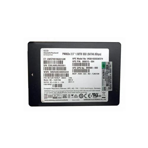 868930-001 - HPE 1.92TB 2.5 inch MLC 6Gb/s SATA Solid State Drive