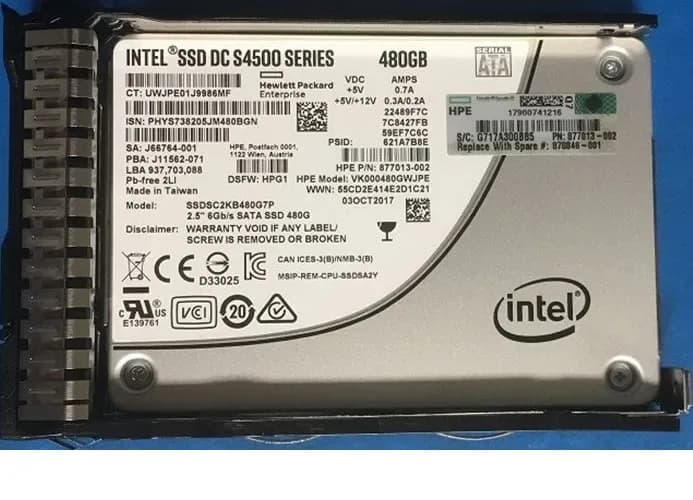 878846-001 - HPE 480GB SATA MLC SFF 2.5" Solid State Drive