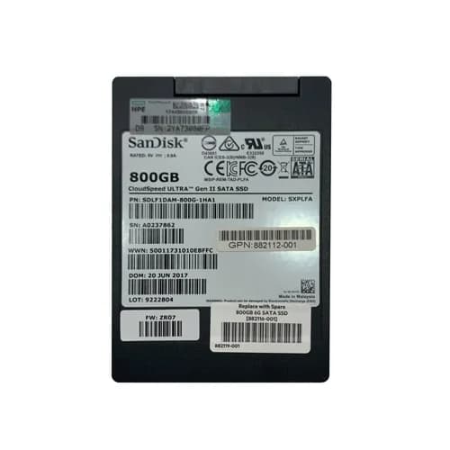 882116-001 - HP 800GB 2.5 inch 6Gb/s SATA Solid State Drive