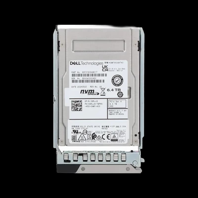 8RJJ9 - Dell 6.4TB PCI Express NVMe SFF 2.5" Solid State Drive