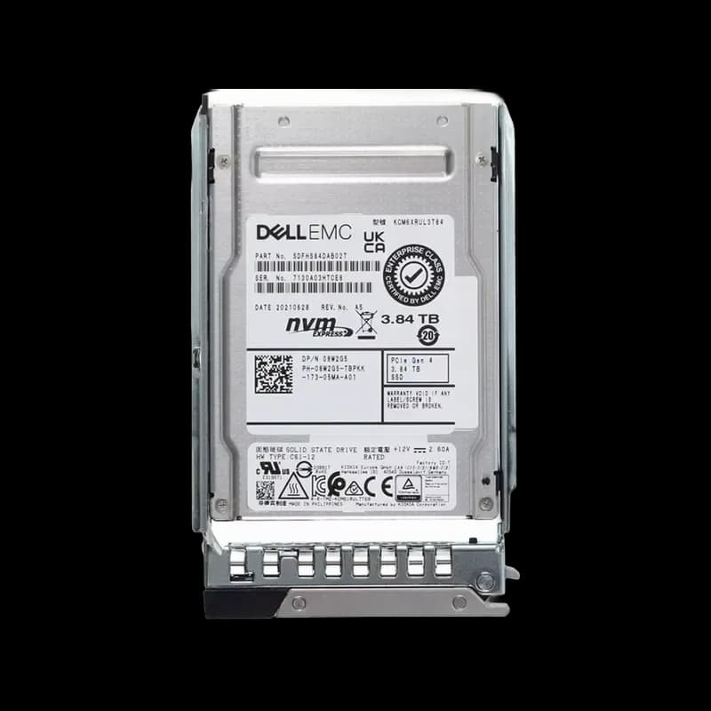 8W2G5 - Dell 3.84TB PCI Express NVMe TLC 2.5" Solid State Drive