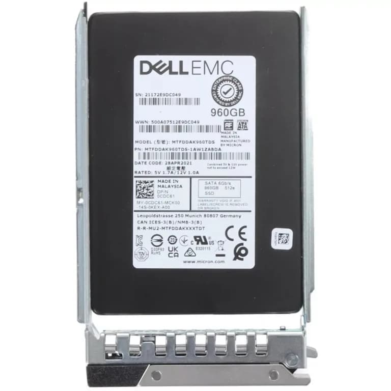 CDC61 - Dell 960GB SATA Triple-Level Cell SFF 2.5" Solid State Drive