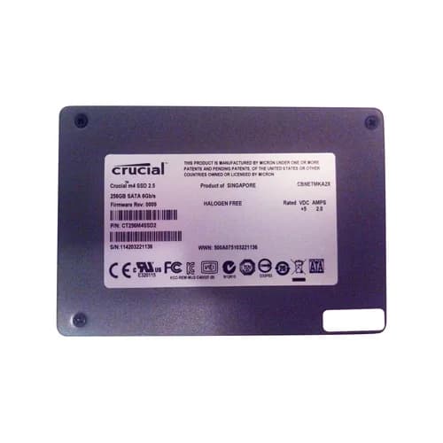 CT256M4SSD2 - Crucial 256GB m4 2.5 inch MLC 6Gb/s SATA SSD