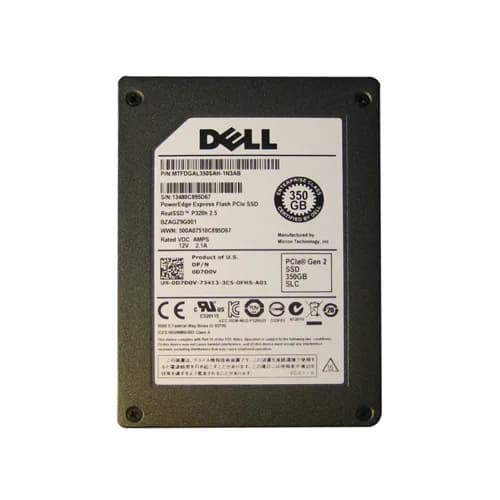 D7D0V Dell 350GB PCI Express 2.0 x4 Single-Level Cell 2.5" SSD