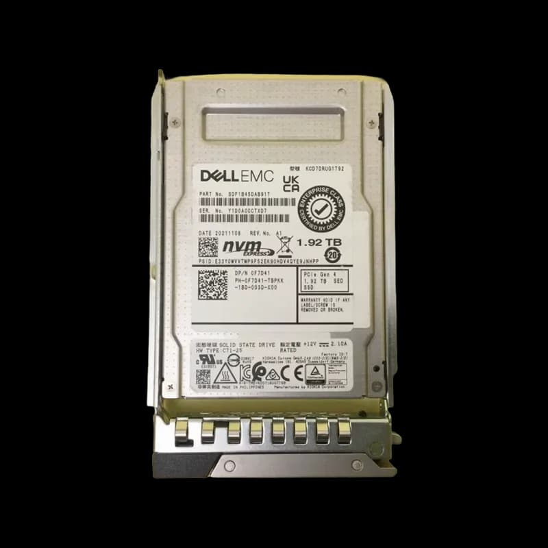 F7D41 - Dell 1.92TB PCI Express NVMe SFF 2.5" Solid State Drive